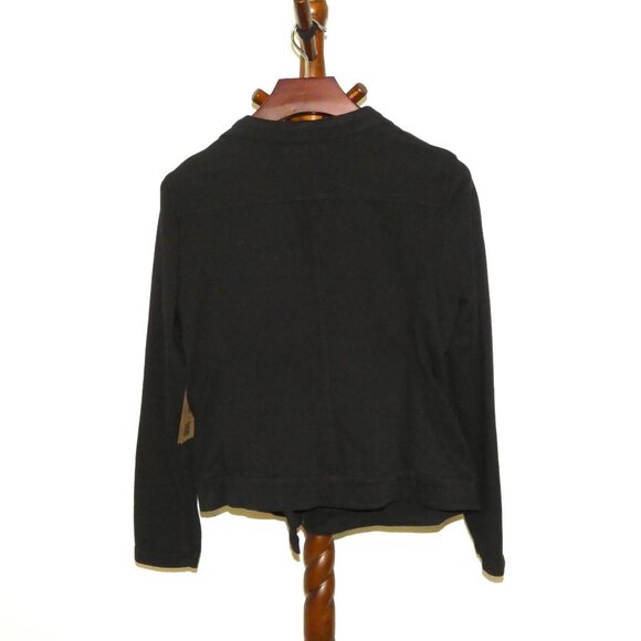 NEW Ruff Hewn Black Asymmetrical Zip Jacket Misses size XL Slant Zip NWT - Picture 5 of 6